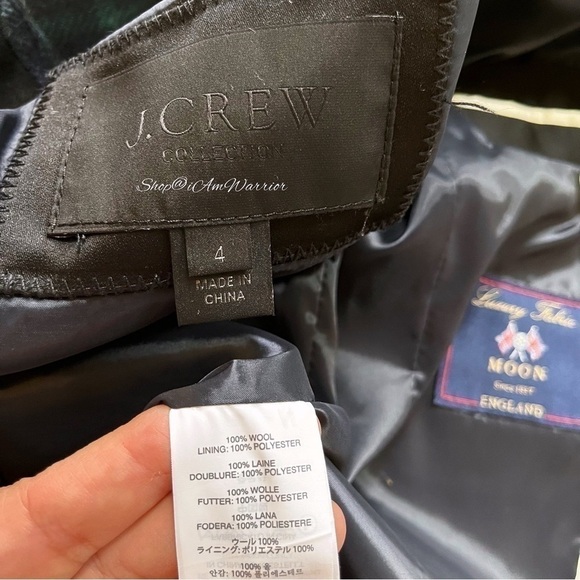 J.Crew Collection satin lapel Campbell tartan plaid wool blazer *shop@iamwarrior - Picture 13 of 13